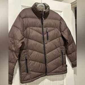 Calvin Klein Packable Lightweight Down Puffer Jacket Brown Size Men's L